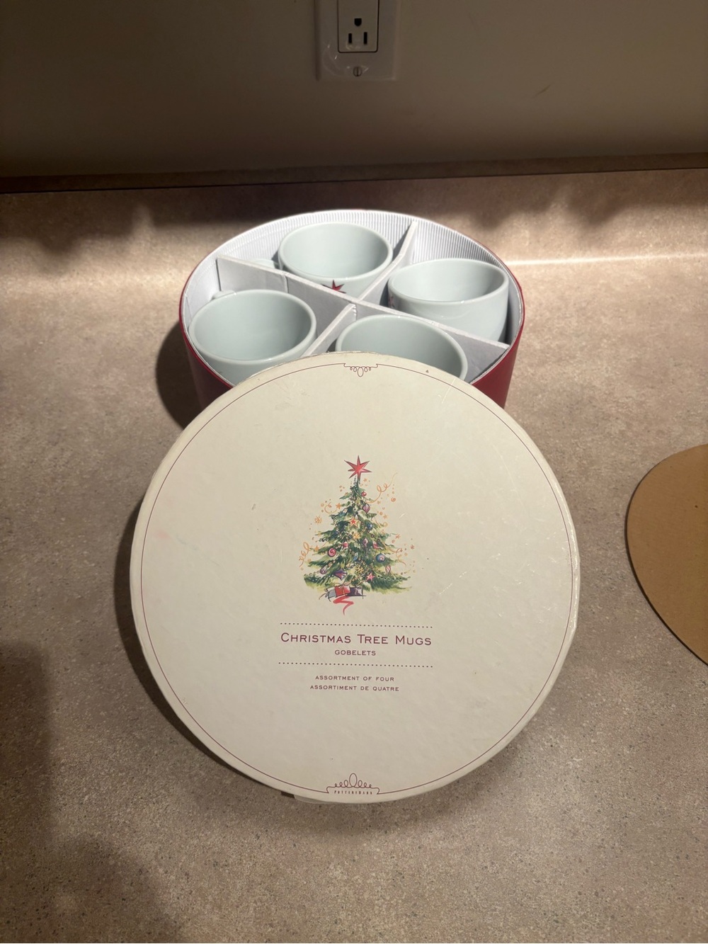 Christmas Tree Mugs - Gift Boxed Holiday Mug Set (White) Pottery Barn